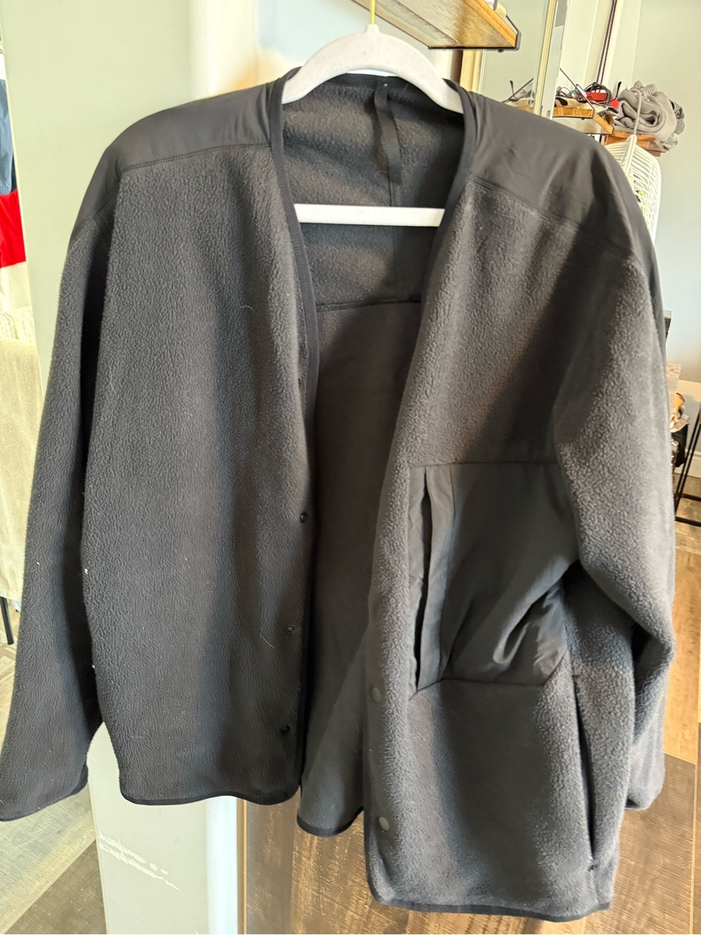 lululemon athletica Black Lightweight Fleece Shirt Jacket